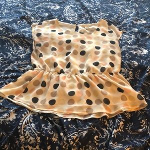 Peplum polka-dot blouse from Forever21